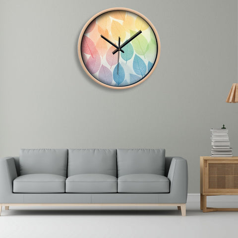 Olive Tree Wall Clock for Living Room, Home, Bedroom Walls, Kitchen, Office, Round Shape Designer Plastic Wall Clock for Home Decor, 12- inch,30 x 30 cm -9342