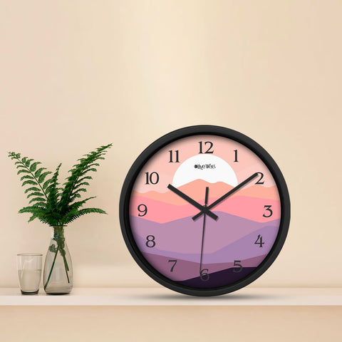 Olive Tree Wall Clock for Living Room, Home, Bedroom Walls, Kitchen, Office, Round Shape Designer Plastic Wall Clock for Home Decor, 12- inch,30 x 30 cm -9302