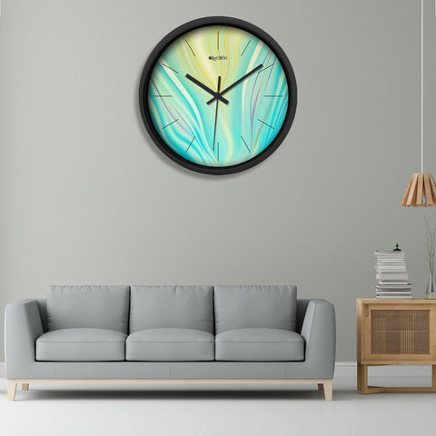 Olive Tree Wall Clock for Living Room, Home, Bedroom Walls, Kitchen, Office, Round Shape Designer Plastic Wall Clock for Home Decor, 12- inch,30 x 30 cm -9299