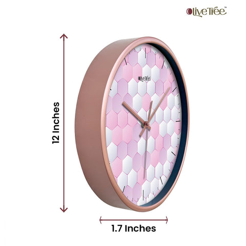 Olive Tree Wall Clock for Living Room, Home, Bedroom Walls, Kitchen, Office, Round Shape Designer Plastic Wall Clock for Home Decor, 12- inch,30 x 30 cm -9444