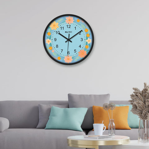 Olive Tree Wall Clock 12" Decorative Latest Plastic Wall Clock TIK-Tok Movement Classic Clock Battery Operated Round Easy to Read for Room/Home/Kitchen/Bedroom/Office/School - 9057