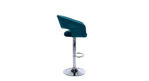 Teal Color Dee Swiel Adjustable Bar Stool