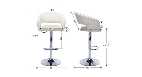 White Color Dee Swiel Adjustable Bar Stool