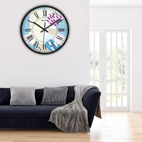 Olive Tree Wall Clock 12" Decorative Latest Plastic Wall Clock Tik-Tok Movement Classic Clock Battery Operated Round Easy to Read for Room/Home/Kitchen/Bedroom/Office/School - 9180