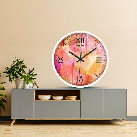 Olive Tree Wall Clock 12" Decorative Latest Plastic Wall Clock Tik-Tok Movement Classic Clock Battery Operated Round Easy to Read for Room/Home/Kitchen/Bedroom/Office/School - 9291