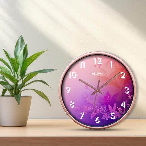 Olive Tree Wall Clock for Living Room, Home, Bedroom Walls, Kitchen, Office, Round Shape Designer Plastic Wall Clock for Home Decor, 12- inch,30 x 30 cm -9324