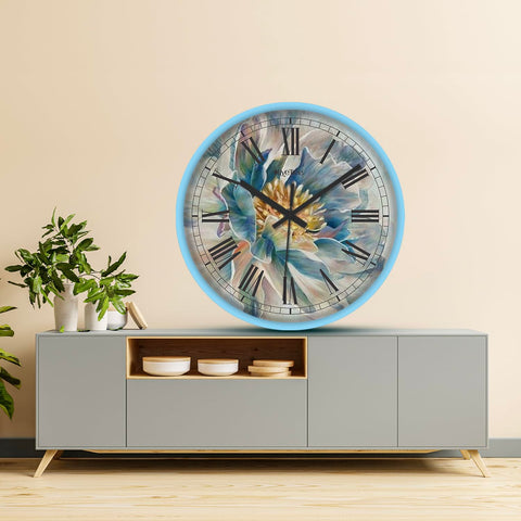 Olive Tree Wall Clock 12" Decorative Latest Plastic Wall Clock TIK-Tok Movement Classic Clock Battery Operated Round Easy to Read for Room/Home/Kitchen/Bedroom/Office/School - 9231