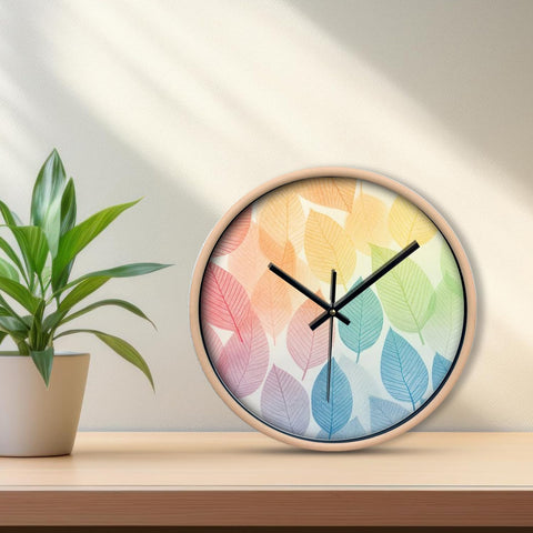 Olive Tree Wall Clock for Living Room, Home, Bedroom Walls, Kitchen, Office, Round Shape Designer Plastic Wall Clock for Home Decor, 12- inch,30 x 30 cm -9342