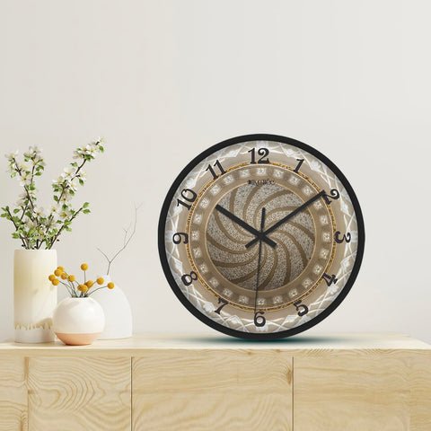 Olive Tree Wall Clock 12" Decorative Latest Plastic Wall Clock Tik-Tok Movement Classic Clock Battery Operated Round Easy to Read for Room/Home/Kitchen/Bedroom/Office/School - 9190