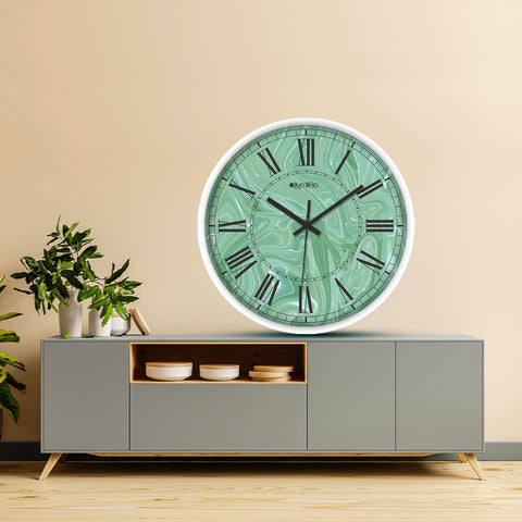 Olive Tree Wall Clock 12" Decorative Latest Plastic Wall Clock TIK-Tok Movement Classic Clock Battery Operated Round Easy to Read for Room/Home/Kitchen/Bedroom/Office/School - 9257