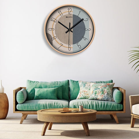 Olive Tree Wall Clock for Living Room, Home, Bedroom Walls, Kitchen, Office, Round Shape Designer Plastic Wall Clock for Home Decor, 12- inch,30 x 30 cm -9403