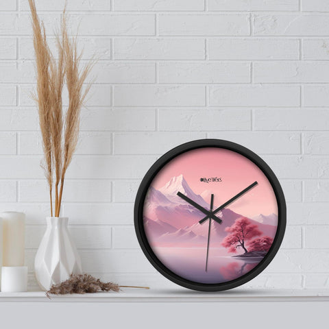 Olive Tree Wall Clock for Living Room, Home, Bedroom Walls, Kitchen, Office, Round Shape Designer Plastic Wall Clock for Home Decor, 12- inch,30 x 30 cm -9311