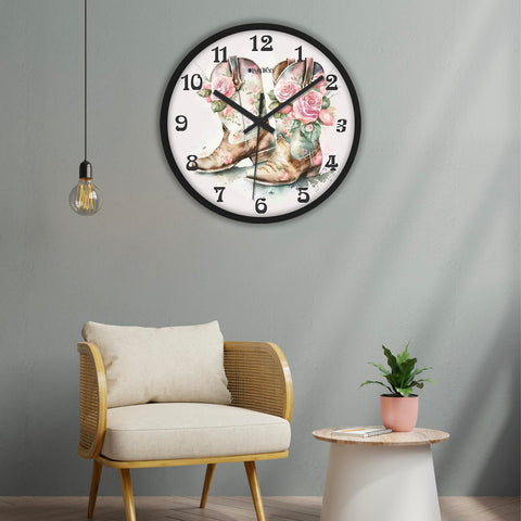 Olive Tree Wall Clock 12" Decorative Latest Plastic Wall Clock Tik-Tok Movement Classic Clock Battery Operated Round Easy to Read for Room/Home/Kitchen/Bedroom/Office/School - 9179