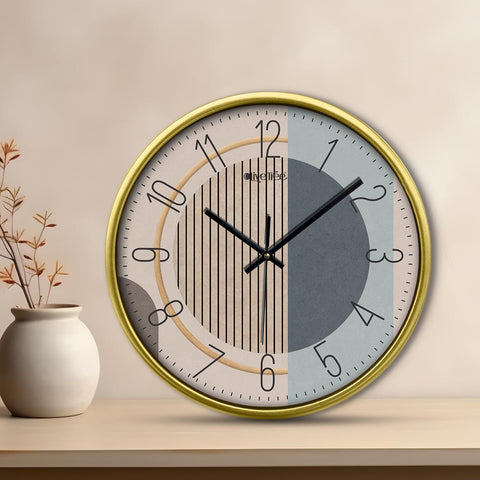 Olive Tree Wall Clock for Living Room, Home, Bedroom Walls, Kitchen, Office, Round Shape Designer Plastic Wall Clock for Home Decor, 12- inch,30 x 30 cm -9384