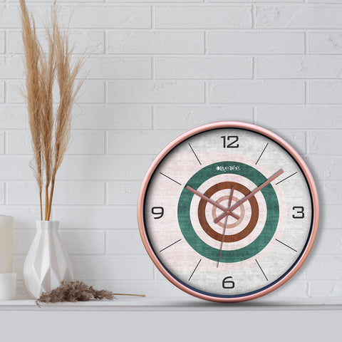 Olive Tree Wall Clock for Living Room, Home, Bedroom Walls, Kitchen, Office, Round Shape Designer Plastic Wall Clock for Home Decor, 12- inch,30 x 30 cm -9428