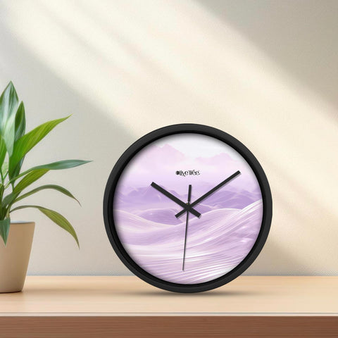 Olive Tree Wall Clock for Living Room, Home, Bedroom Walls, Kitchen, Office, Round Shape Designer Plastic Wall Clock for Home Decor, 12- inch,30 x 30 cm -9314