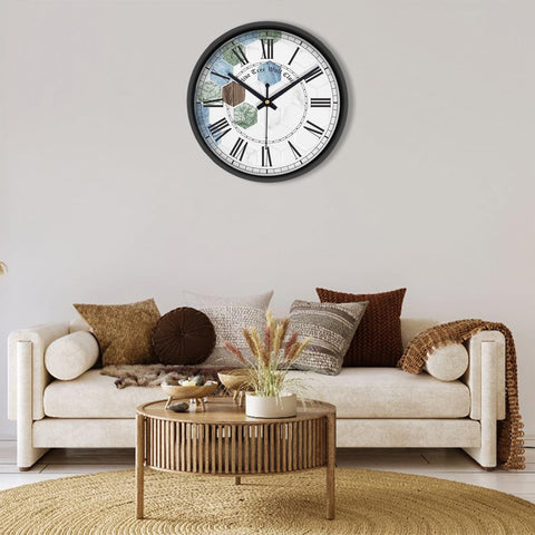 Olive Tree 8-Inch Plastic Analog Wall Clock/Table Clock - Modern Dial Latest Stylish Table Clock (Black Frame, Quartz Movement)-1006