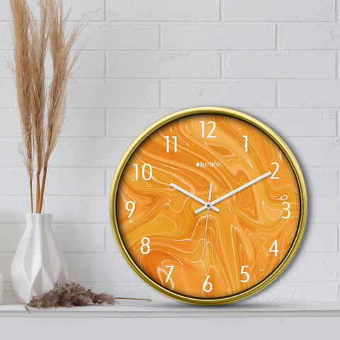 Olive Tree Wall Clock for Living Room, Home, Bedroom Walls, Kitchen, Office, Round Shape Designer Plastic Wall Clock for Home Decor, 12- inch,30 x 30 cm -9378