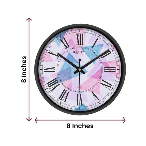 Olive Tree 8-Inch Plastic Analog Wall Clock/Table Clock - Modern Dial Latest Stylish Table Clock (Black Frame, Quartz Movement)-1001