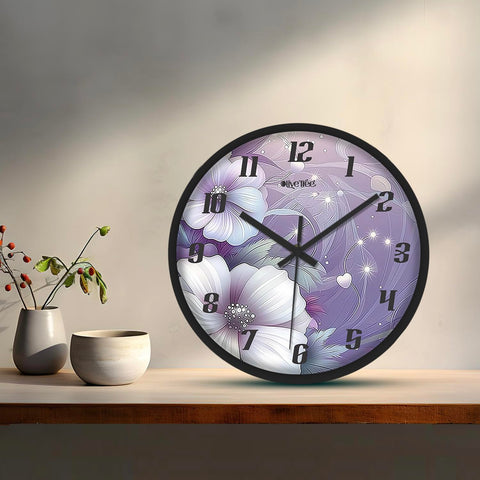 Olive Tree Wall Clock 12" Decorative Latest Plastic Wall Clock Tik-Tok Movement Classic Clock Battery Operated Round Easy to Read for Room/Home/Kitchen/Bedroom/Office/School - 9262