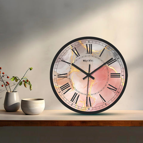 Olive Tree Wall Clock 12" Decorative Latest Plastic Wall Clock TIK-Tok Movement Classic Clock Battery Operated Round Easy to Read for Room/Home/Kitchen/Bedroom/Office/School - 9194