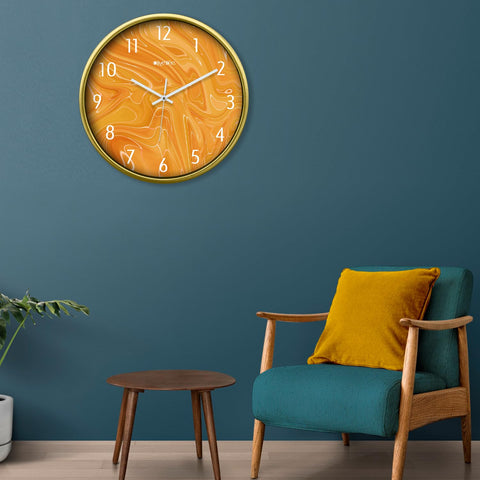 Olive Tree Wall Clock for Living Room, Home, Bedroom Walls, Kitchen, Office, Round Shape Designer Plastic Wall Clock for Home Decor, 12- inch,30 x 30 cm -9378