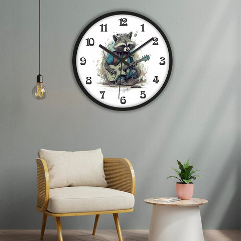 Olive Tree Wall Clock 12" Decorative Latest Plastic Wall Clock Tik-Tok Movement Classic Clock Battery Operated Round Easy to Read for Room/Home/Kitchen/Bedroom/Office/School - 9184