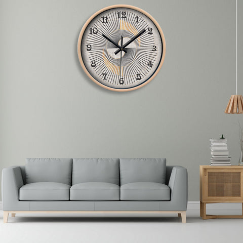 Olive Tree Wall Clock for Living Room, Home, Bedroom Walls, Kitchen, Office, Round Shape Designer Plastic Wall Clock for Home Decor, 12- inch,30 x 30 cm -9419