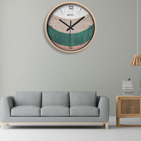 Olive Tree Wall Clock for Living Room, Home, Bedroom Walls, Kitchen, Office, Round Shape Designer Plastic Wall Clock for Home Decor, 12- inch,30 x 30 cm -9409