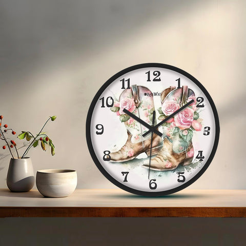 Olive Tree Wall Clock 12" Decorative Latest Plastic Wall Clock Tik-Tok Movement Classic Clock Battery Operated Round Easy to Read for Room/Home/Kitchen/Bedroom/Office/School - 9179