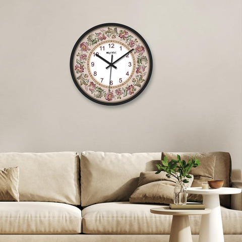 Olive Tree Wall Clock 12" Decorative Latest Plastic Wall Clock TIK-Tok Movement Classic Clock Battery Operated Round Easy to Read for Room/Home/Kitchen/Bedroom/Office/School - 9056