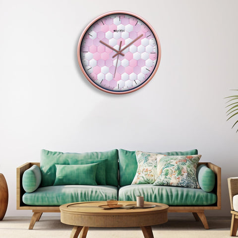 Olive Tree Wall Clock for Living Room, Home, Bedroom Walls, Kitchen, Office, Round Shape Designer Plastic Wall Clock for Home Decor, 12- inch,30 x 30 cm -9444