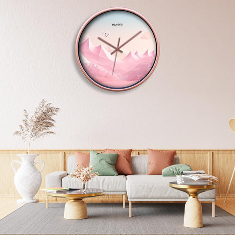 Olive Tree Wall Clock for Living Room, Home, Bedroom Walls, Kitchen, Office, Round Shape Designer Plastic Wall Clock for Home Decor, 12- inch,30 x 30 cm -9441