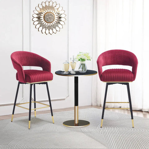 Burgundy Mixoy Bar Stool