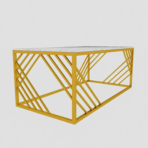 Geometrical Design Golden Metal Centre Table