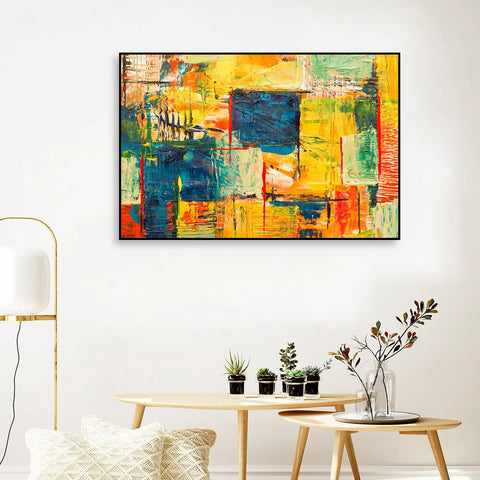 Abstract Art Wall Painting Floating Canvas Wall Painting