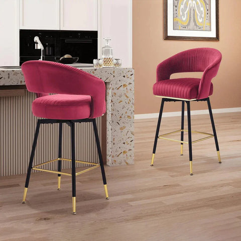 Burgundy Mixoy Bar Stool