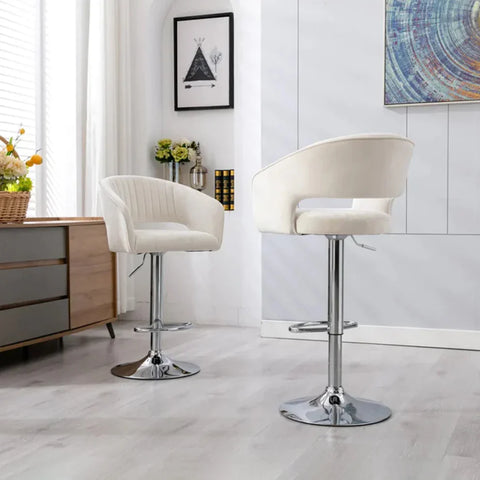 White Color Dee Swiel Adjustable Bar Stool