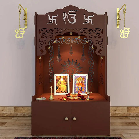 Ek-onkar Home Temple/Pooja Mandir with Inbuilt Focus Light