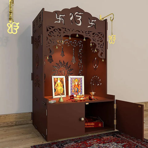 Ek-onkar Home Temple/Pooja Mandir with Inbuilt Focus Light