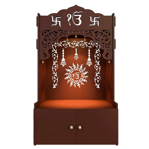 Ek-onkar Home Temple/Pooja Mandir with Inbuilt Focus Light