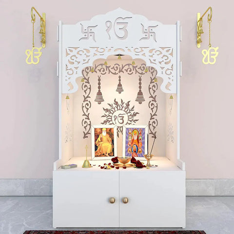 Ek-onkar Home Temple/Pooja Mandir with Inbuilt Focus Light