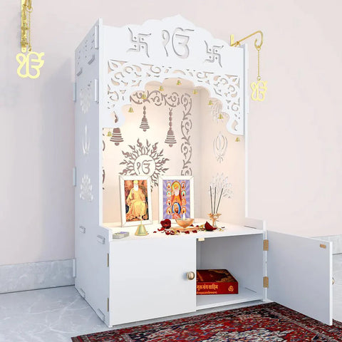 Ek-onkar Home Temple/Pooja Mandir with Inbuilt Focus Light