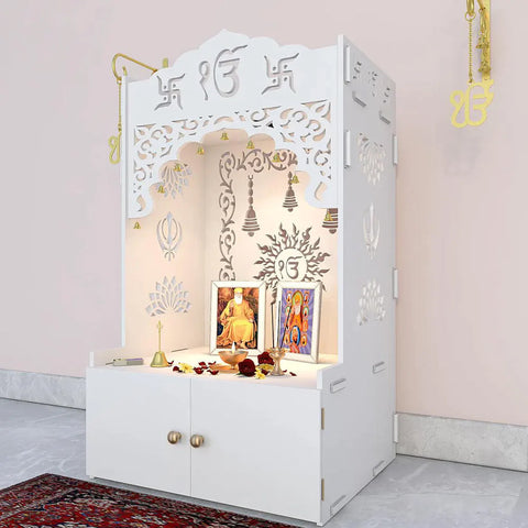 Ek-onkar Home Temple/Pooja Mandir with Inbuilt Focus Light