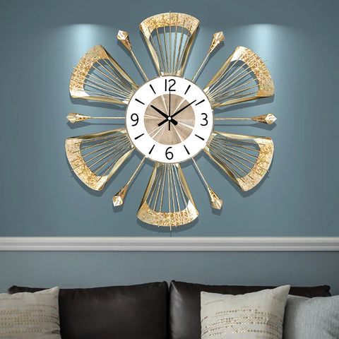 European Wrought Iron Wall Clock