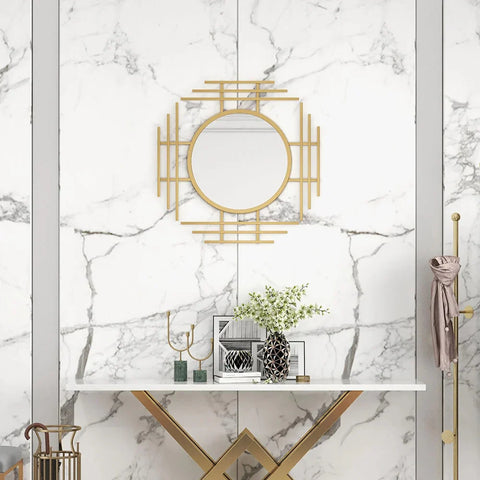 Lattice Gold Wall Mirror