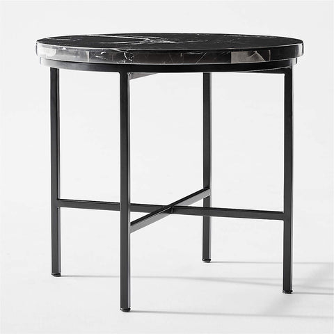 BLACK MARBLE SIDE TABLE