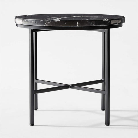 BLACK MARBLE SIDE TABLE