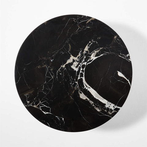 BLACK MARBLE SIDE TABLE