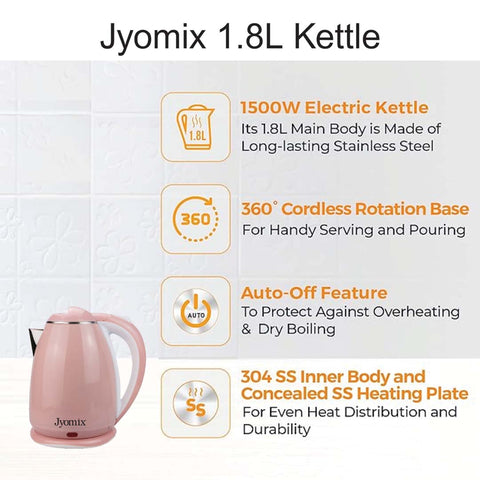 Jyomix Electric kettle, 1.8L (Colour)